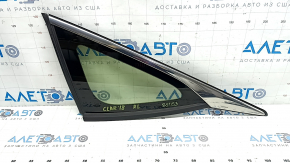 Rear left window glass, Honda Clarity 18-20 USA, with chrome trim, seal, scratches