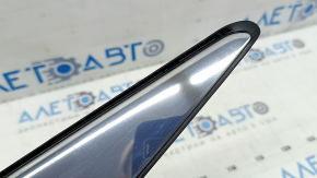 Rear left window glass, Honda Clarity 18-20 USA, with chrome trim, seal, scratches