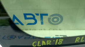 Rear left window glass, Honda Clarity 18-20 USA, with chrome trim, seal, scratches