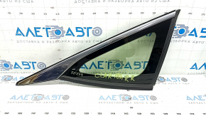 Rear right window glass, Honda Clarity 18-20 USA, chrome trim, with seal, scratches