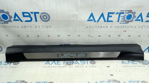 Front left door sill plate for Lexus NX200t NX300 NX300h 15-21 black, chrome, scratches on chrome, broken fastener