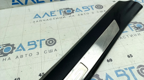 Front left door sill plate for Lexus NX200t NX300 NX300h 15-21 black, chrome, scratches on chrome, broken fastener