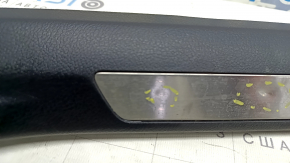 Front right door sill plate for Lexus NX200t NX300 NX300h 15-21 black, chrome, scratches and nicks on chrome, scratches on plastic, broken fastener