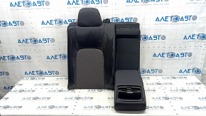 Right rear seat backrest for Honda Clarity 18-21 USA, gray fabric + black leather combination, one-piece headrest, with armrest, dented, scratched