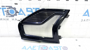 Left front bumper grille for Ford Fusion mk5 19-20 with LED fog lights, glossy, sand