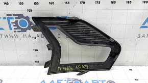 Left front bumper grille for Ford Fusion mk5 19-20 with LED fog lights, glossy, sand