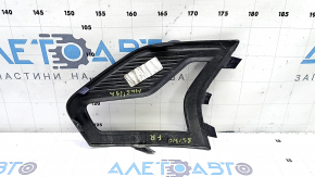 Right front bumper grille for Ford Fusion mk5 19-20 with LED fog lights, glossy, sand