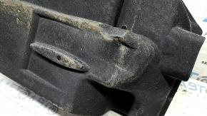Right underbody protection for Lexus NX200t NX300 NX300h 15-21 is dented, has tears, and is worn.