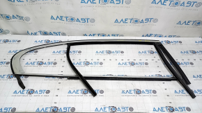 BMW 7 G12 16-22 rear right door molding, chrome, with glass seal, scratches, dented