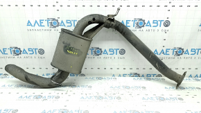 The rear muffler with the barrel of the Lexus NX300h 15-21 is dented.