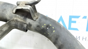 The rear muffler with the barrel of the Lexus NX300h 15-21 is dented.