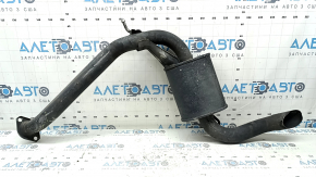 The rear muffler with the barrel of the Lexus NX300h 15-21 is dented.