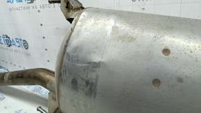 The exhaust pipe middle part of Lexus NX300h 15-21 is dented