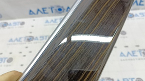 BMW X5 G05 19-23 right front panel trim panel, Fineline Stripe wood grain, backlit, scratches