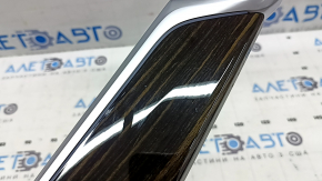 BMW X5 G05 19-23 right front panel trim panel, Fineline Stripe wood grain, backlit, scratches