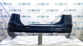 Rear bumper, bare, Ford Fusion mk5 19-20, for 4 parking sensors without Park Assist, blue, cracked, dented