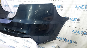 Rear bumper, bare, Ford Fusion mk5 19-20, for 4 parking sensors without Park Assist, blue, cracked, dented