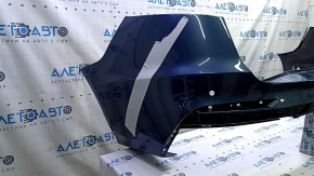 Rear bumper, bare, Ford Fusion mk5 19-20, for 4 parking sensors without Park Assist, blue, cracked, dented