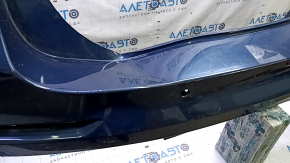 Rear bumper, bare, Ford Fusion mk5 19-20, for 4 parking sensors without Park Assist, blue, cracked, dented