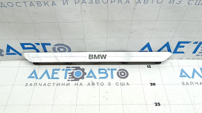 Front left door sill insert for BMW X5 G05 19-23 chrome, with backlight, scratches, peeling chrome