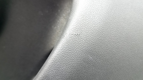 Door trim, rear left, BMW X5 G05 19-23, black/Canberra-Beige leather, without curtain, Fineline Stripe wood insert, beige leather armrest, with handle and overlays, with backlight, scratches