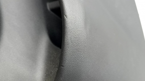 Door trim, rear right card, BMW X5 G05 19-23, black/Canberra-Beige leather, without curtain, Fineline Stripe wood insert, beige leather armrest, with handle and overlays, with backlight, scratches
