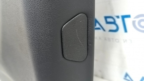 Door trim, front right, BMW X5 G05 19-23, black/Canberra-Beige leather, Fineline Stripe wood insert, beige leather armrest, with handle and overlays, with backlight, dented, scratches