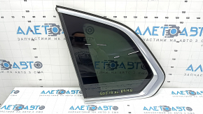Rear left fixed window glass BMW X5 G05 19-24 with chrome molding, tinted, worn seal