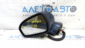 Left side mirror assembly for Ford Fusion mk5 13-20, 14 pins, BSM, auto-dimming, turn signal, heated, backlit, blue
