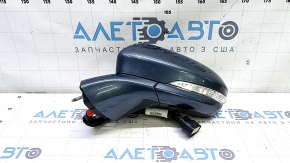 Left side mirror assembly for Ford Fusion mk5 13-20, 14 pins, BSM, auto-dimming, turn signal, heated, backlit, blue