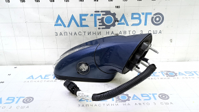 Right side mirror assembly for Ford Fusion mk5 19-19, 12-pin, turn signal, heated, backlit, BSM, blue