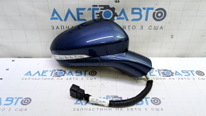 Right side mirror assembly for Ford Fusion mk5 19-19, 12-pin, turn signal, heated, backlit, BSM, blue