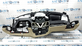BMW X5 G05 19-23 leather dashboard with airbag, black/beige, ready for cleaning, bump