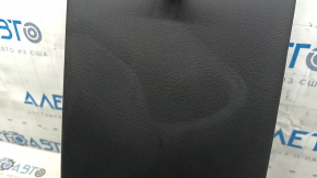 The back of the rear row of seats, center, BMW 3 G20 19-22, black leather, whitened leather, scratches on the plastic, scuffs