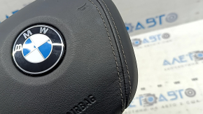 Airbag in the driver's steering wheel of the BMW X5 G05 19-24, black leather, scratches