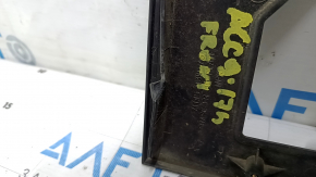 Front license plate area for a 2016-2017 Honda Accord, hybrid, with a dented guide.