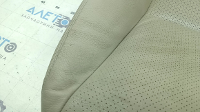 Driver's seat back upholstery for Honda Accord 13-17, beige leather with perforation, heated, dry-cleanable