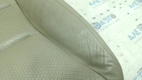 Driver's seat back upholstery for Honda Accord 13-17, beige leather with perforation, heated, dry-cleanable