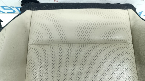 Driver's seat back upholstery for Honda Accord 13-17, beige leather with perforation, heated, dry-cleanable