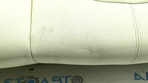 Rear seat cushion, 2nd row, BMW X5 G05 19-22, Canberra-Beige leather, heated, wrinkled, needs cleaning