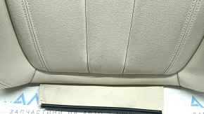 Driver's seat back upholstery BMW X5 G05 19-22 Canberra-Beige leather, heated, wrinkled, needs cleaning