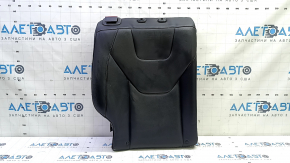 Rear row of seats, upper part, right, Ford Fusion mk5 17-20, black leather, perforation, Titanium, scratch, cracked lock cover