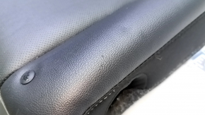 Rear row of seats, upper part, right, Ford Fusion mk5 17-20, black leather, perforation, Titanium, scratch, cracked lock cover