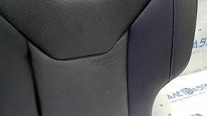 Rear row of seats, upper left, Ford Fusion mk5 17-20, black leather, perforated, Titanium, with belt and armrest, for cleaning