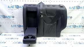Rear row of seats, upper left, Ford Fusion mk5 17-20, black leather, perforated, Titanium, with belt and armrest, for cleaning