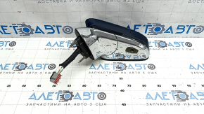 Left side mirror assembly for Lincoln MKZ 17-20, 16 pins, turn signal, heated, projection, auto-folding, auto-dimming, BSM, silver, chrome, chrome bumper