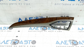 Right front panel trim for Lincoln MKZ 17-20, gray, wood grain