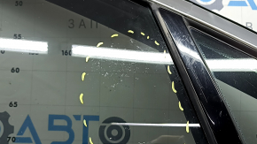 Lincoln MKZ 13-20 keyless front right door assembly, blue N1, dents, scratches on glass and molding, dents on molding