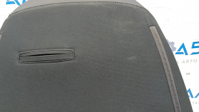 Honda Clarity 18-21 USA passenger seat back trim, gray cloth + black leather combination, heated, wrinkled, needs cleaning