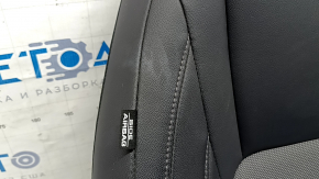 Honda Clarity 18-21 USA passenger seat back trim, gray cloth + black leather combination, heated, wrinkled, needs cleaning
